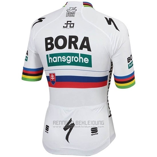 2019 Fahrradbekleidung Bora Champion Slowakische Republik Trikot Kurzarm und Tragerhose - zum Schließen ins Bild klicken